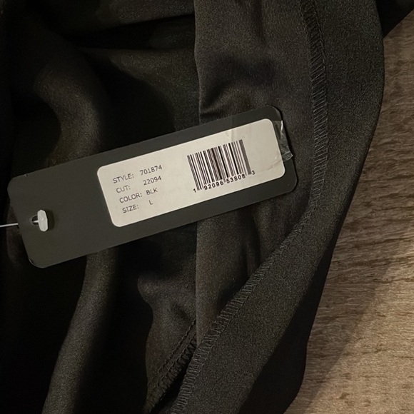 Bebe Open Leg Scuba Jumpsuit in Black. - Picture 8 of 9